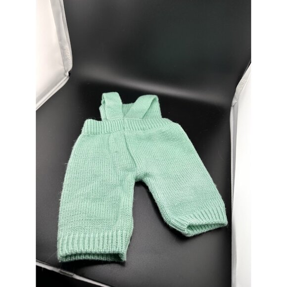 Cabbage Patch Kids Coleco Teal Green Knit Overalls Romper Vtg 1985 Twins Doll - Picture 5 of 5